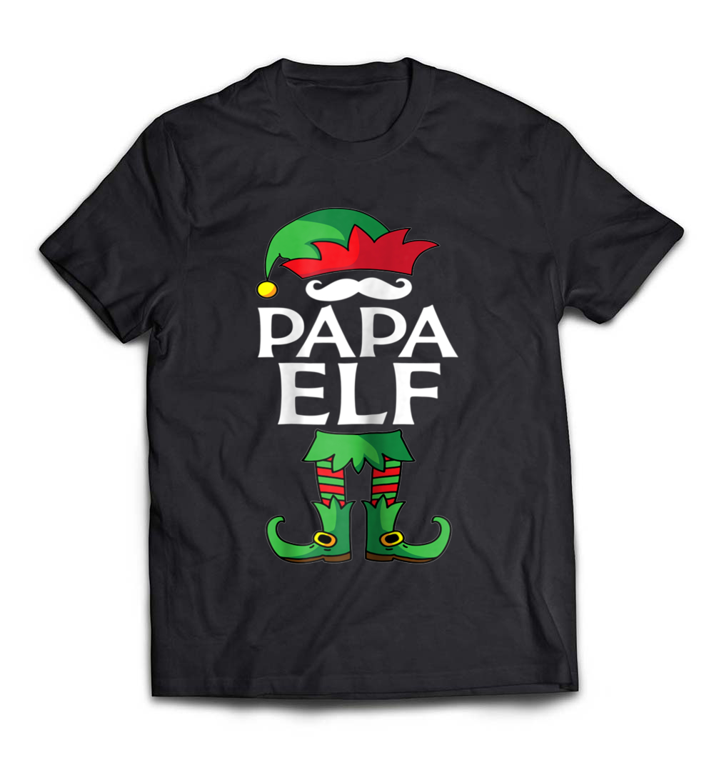 “Papa Elf Costume Christmas Holiday Matching Family T-Shirt” – A Fun and Festive Tee for the Whole Family